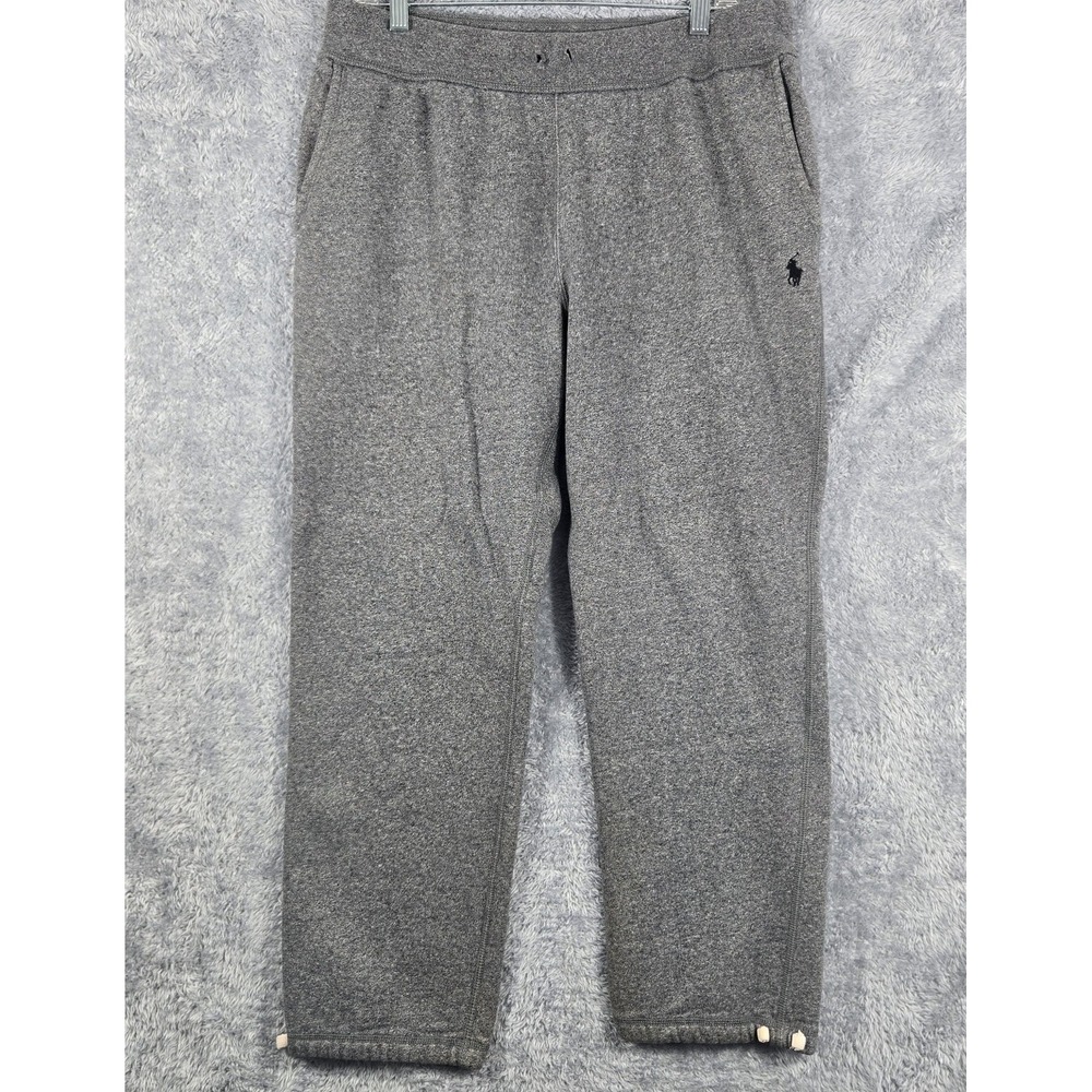 Polo Ralph Lauren Mens Fleece Sweatpants Heather Gray Pony Logo Joggers Large